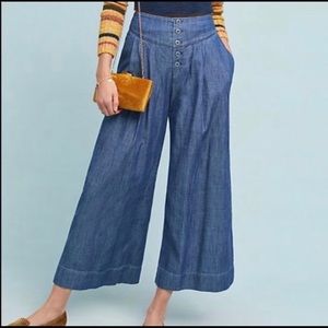 Anth wide leg high waist jeans